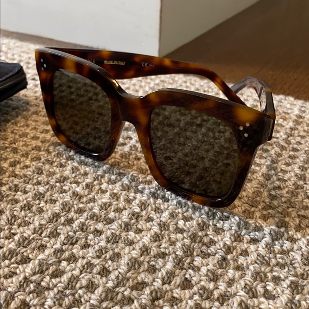 Celine square sunglasses with case